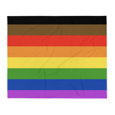 Philly Pride Throw Blanket: Cozy LGBTQ+ Decorative Print